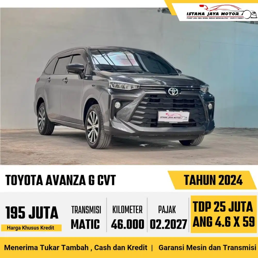Toyota Avanza 1.5 G CVT th 2024 #istana jaya motor