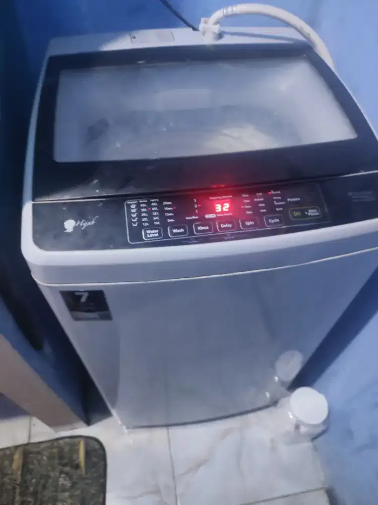 Mesin cuci 1 tabung merk aqua 7kg