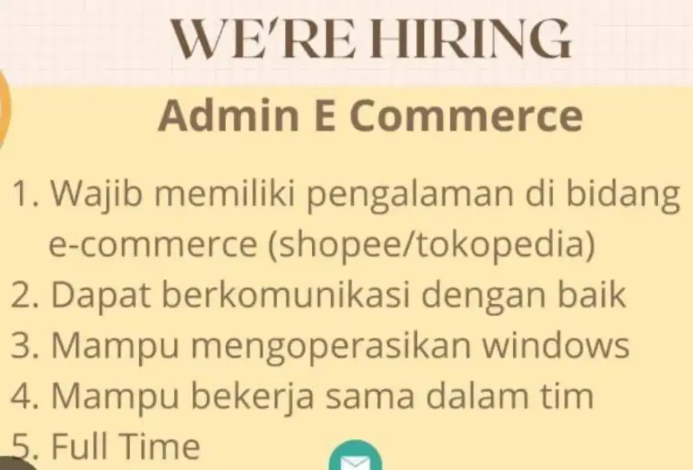 Dibutuhkan admin marketplace
