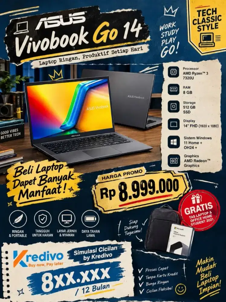 Laptop Asus Vivobool Go 14/15
