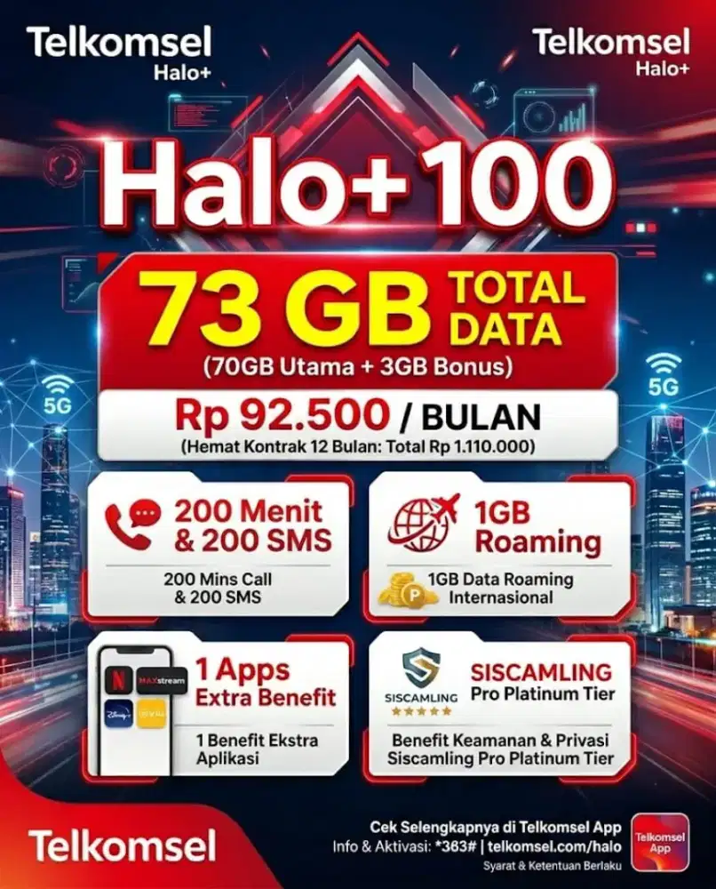 Kuota Telkomsel 1 tahun