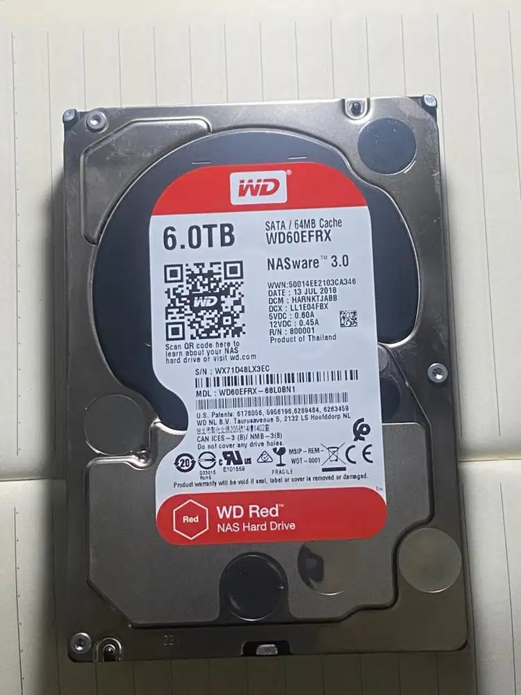 Harddisk WD RED 6TB eks NAS