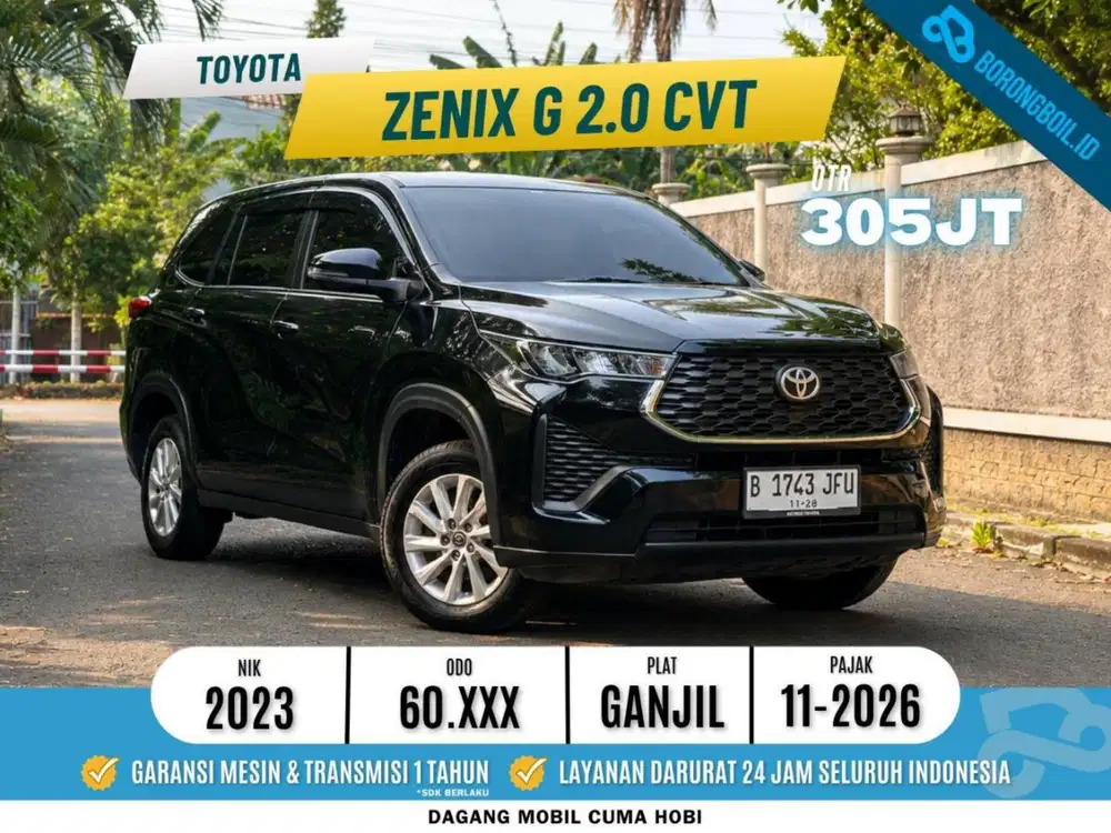 NEGOTIABLE! TOYOTA KIJANG INNOVA ZENIX 2.0 G CVT 2023 HITAM METALIK