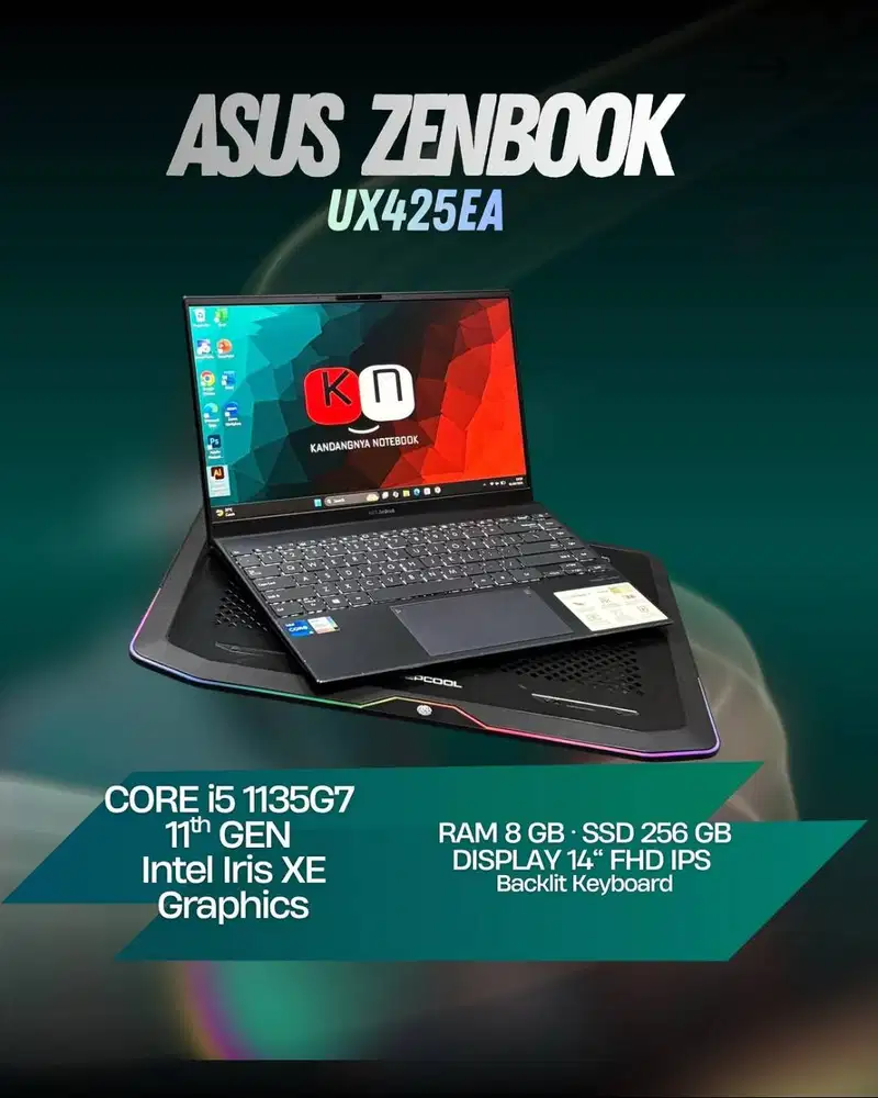 Asus Zenbook UX425EA Core i5 1135G7 RAM 8GB 256GB Layar 14inch