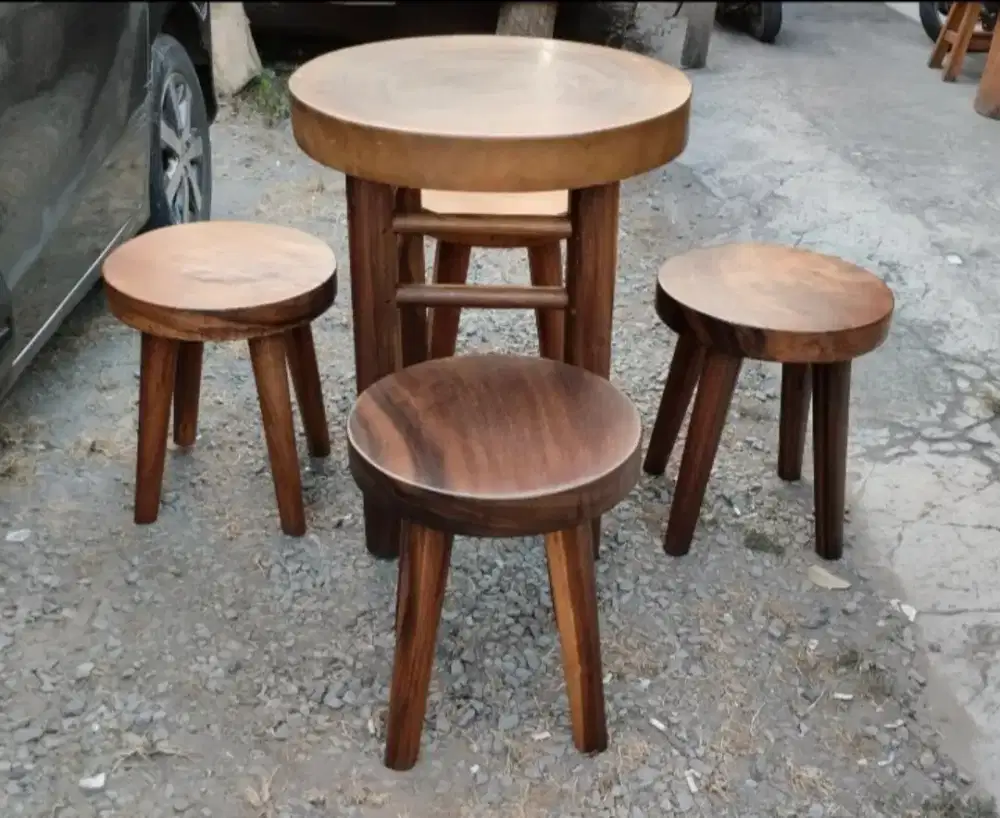 Meja kursi tamu teras taman set 1+4