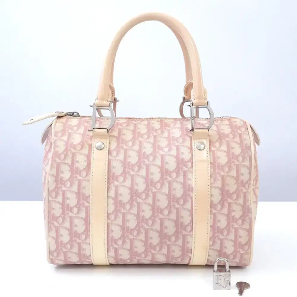 CHRISTIAN DIOR Trotter Mini Boston Bag Italy Hand Bag 02