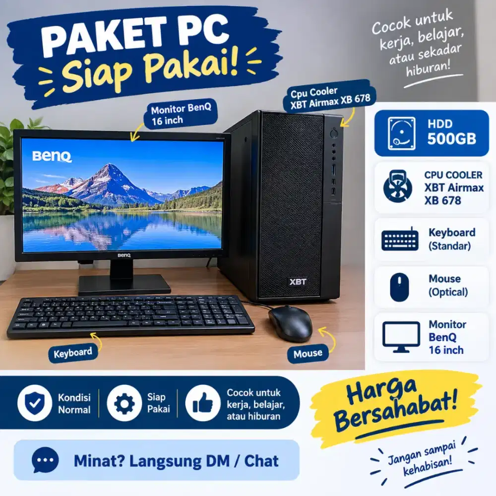 PAKET PC SIAP PAKAI FULL SET