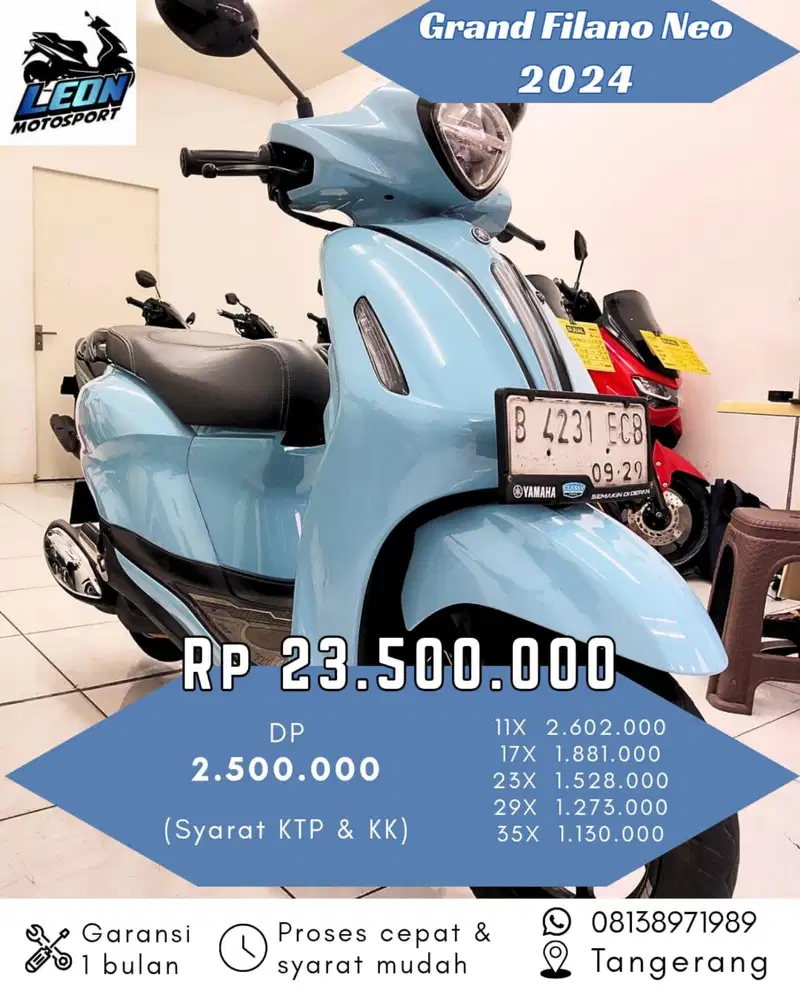 Grand Filano Neo Lux 2024, jual beli motor seken