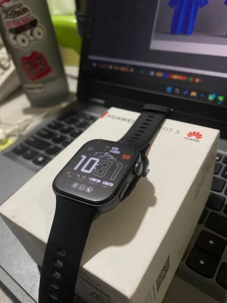 Huawei Watch Fit 3 Black Fullset Mulus