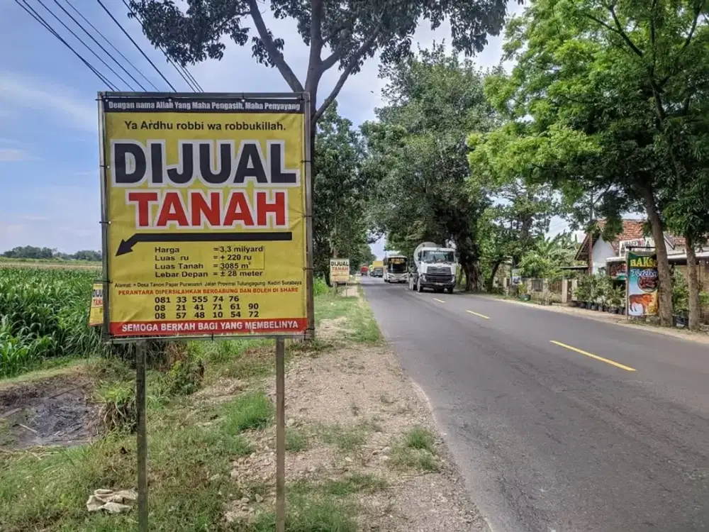 Dijual Tanah Sawah  Ds tanon Papar mujiono sekoto badas