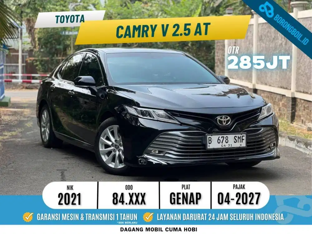 Termurah TOYOTA CAMRY 2.5 V AT 2021 HITAM 2022 Accord