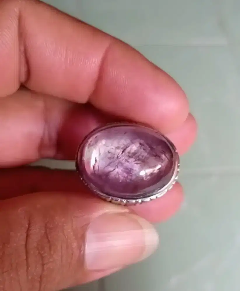 Batu kecubung ring titanium