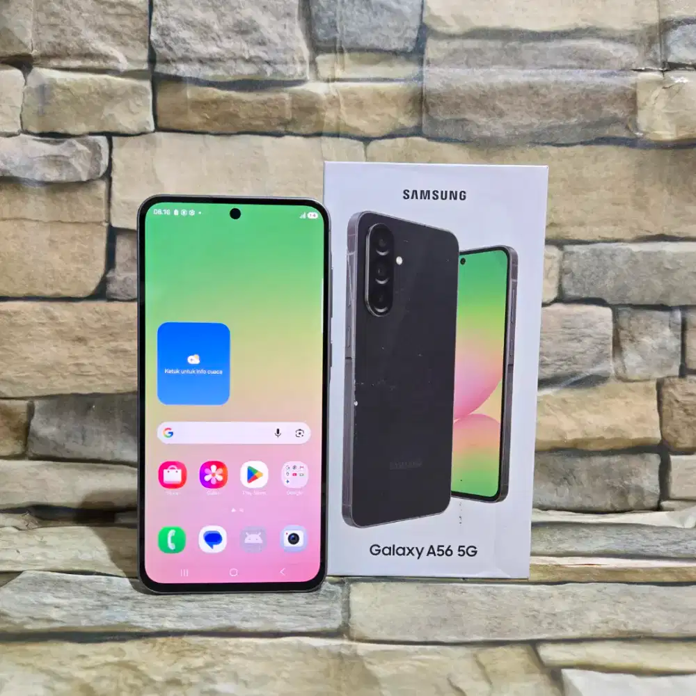 Samsung A56 5G 8/256 Black Fullset Segel Normal Mulus 98%,Garansi