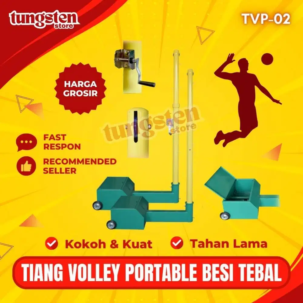Tiang Voli Portable TVP-02 Bisa untuk Sekolah dan Atlit
