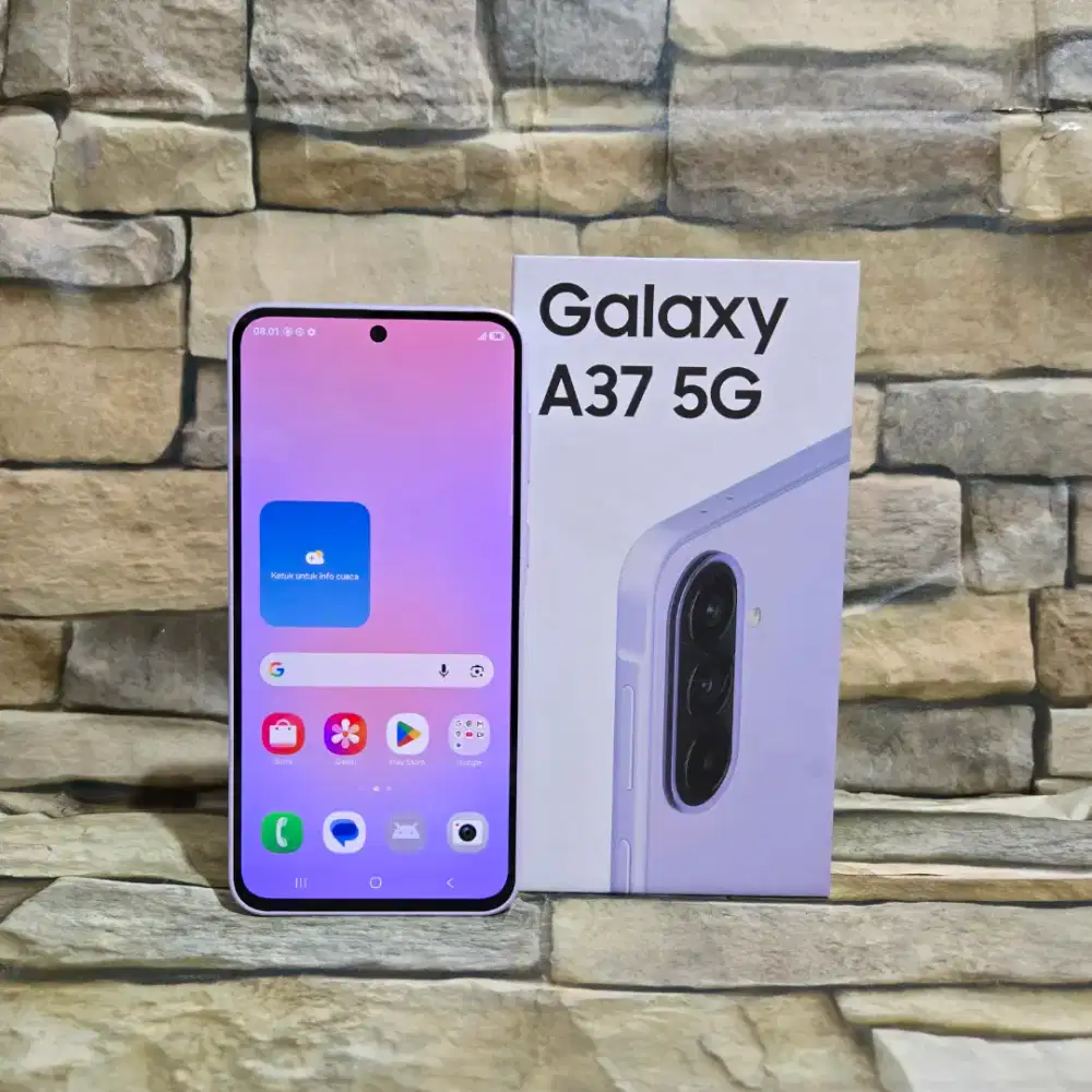 Samsung A37 5G 8/256 Lavender Fullset Segel Normal Mulus 98%,Garansi