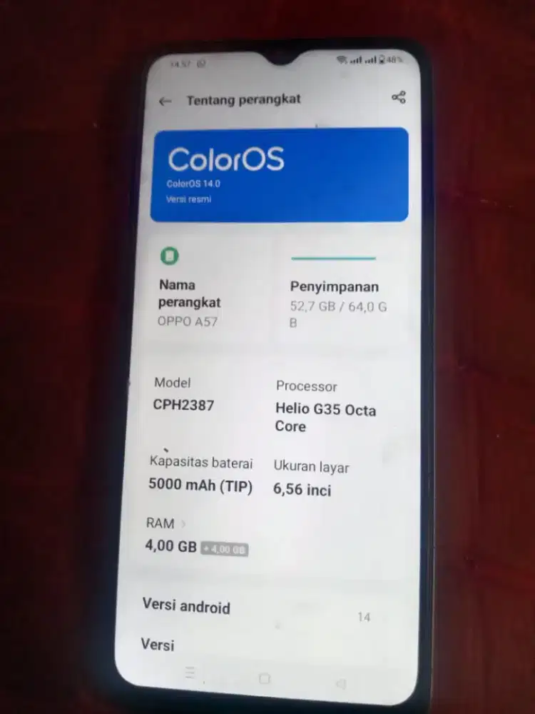 Jual hp oppo a57