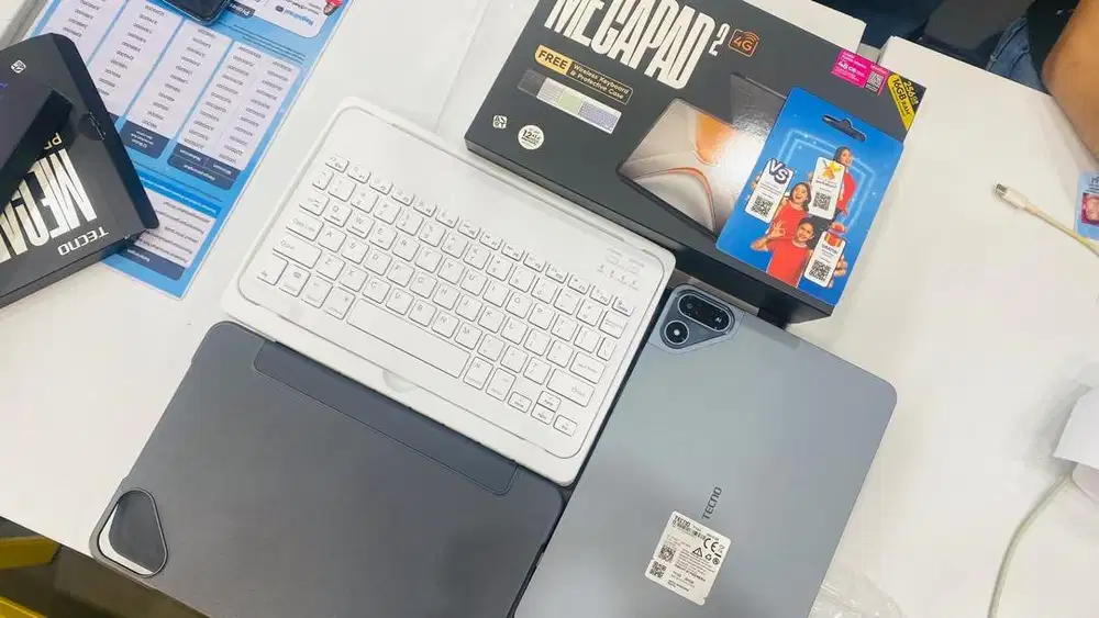 tecno megapad 2 paket lengkap gratis cover+keyboard bisa kredit dan tt