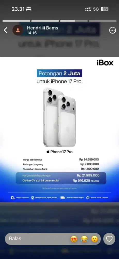 Pakai home credit ip 17 pro
