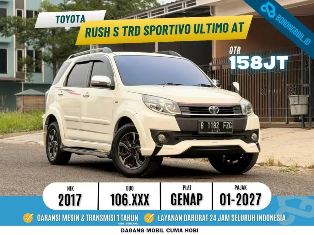 Toyota Rush S TRD Ultimo AT 2017 Service Record