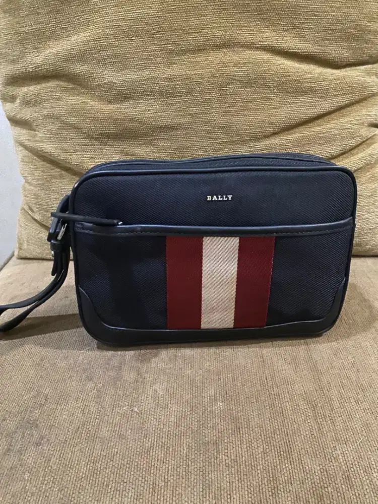 Handbag pouch bally kanvas mewah simpel