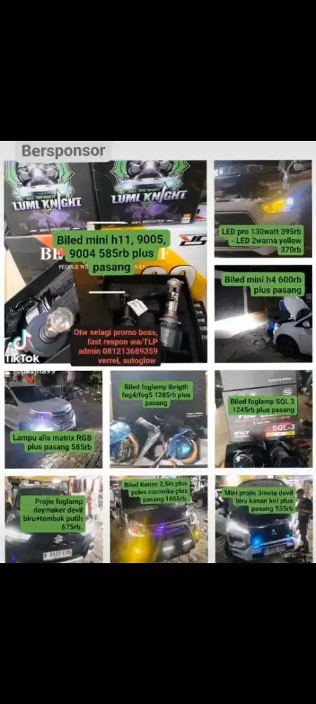 Biled mini plus pemasangan ditoko
