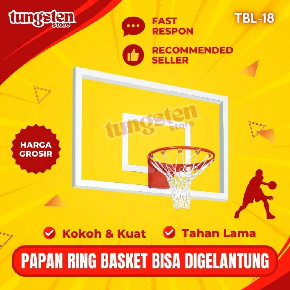 Papan Pantul Basket Akrilik 120x180cm Tebal 15mm