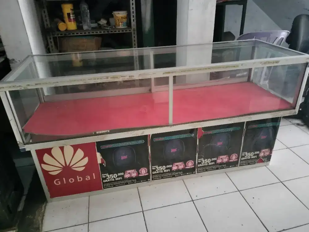 Jual etalase aluminium kaca