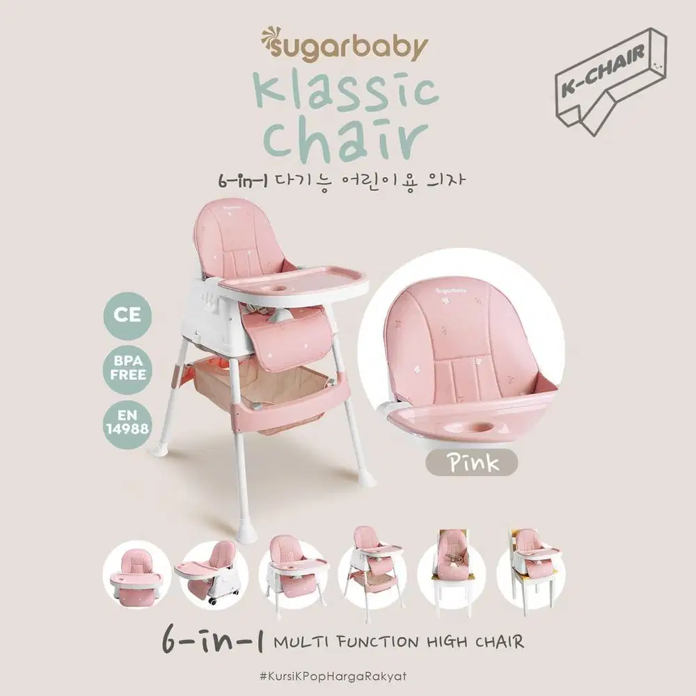 Baby chair - Sugarbaby Klassic 6 in 1 Pink