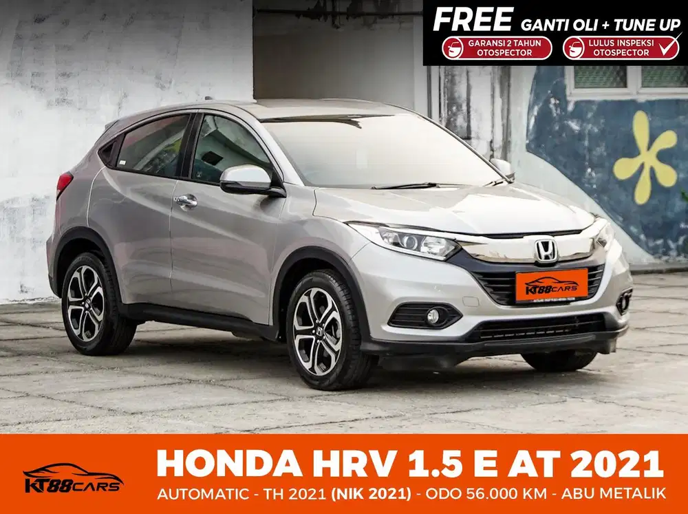 [BERGARANSI] HONDA HRV E MATIC TAHUN 2021 GANJIL PAJAK PANJANG SILVER