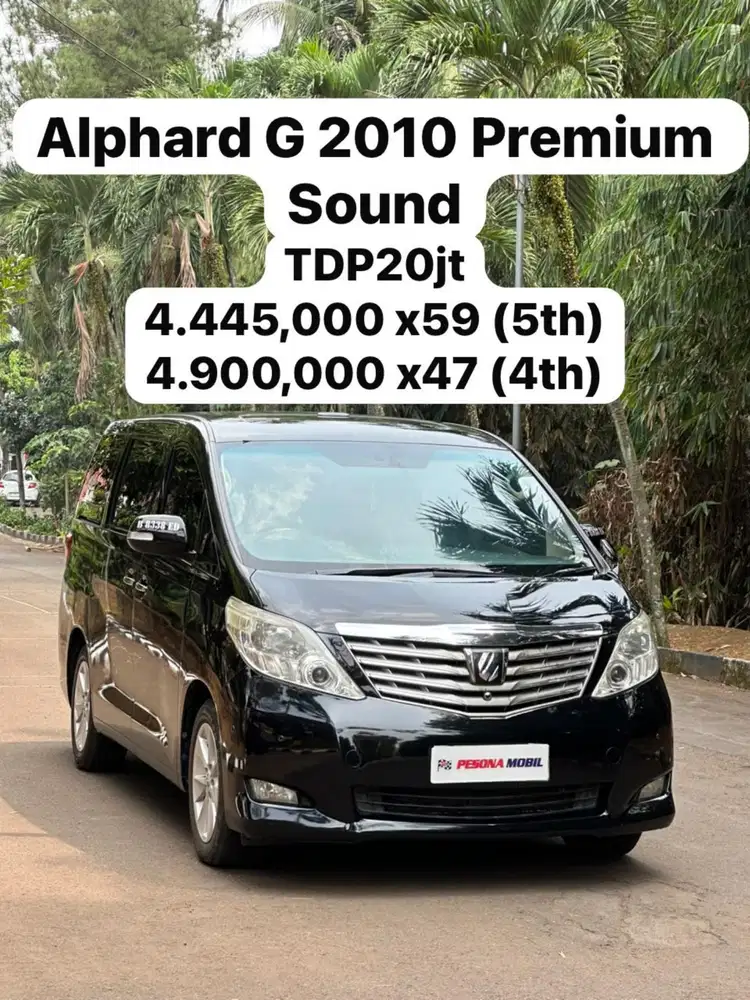 Tdp20jt bonus bbn. Alphard g premium sound 2010 at