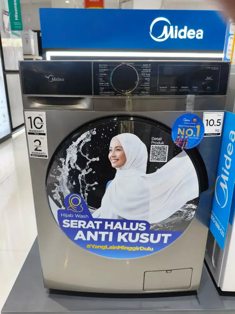 MIDEA WM FRONT LOADING 10.5 KG