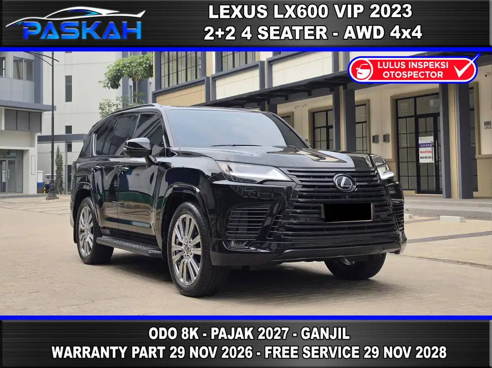 LX 600 VIP 4 SEATER 2024 Bunga 4% LEXUS LX600 VIP 2 + 2 2024 Nik 2023