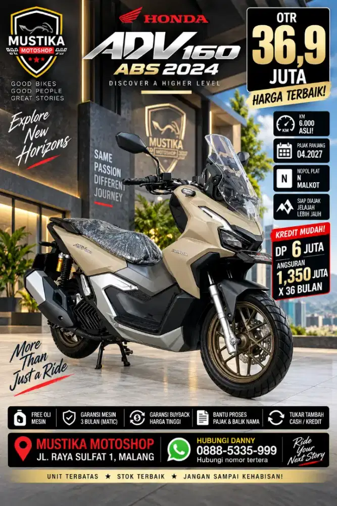 Adv 160 ABS 2024. KM 6RB. DANNY Mustika Motor Sulfat