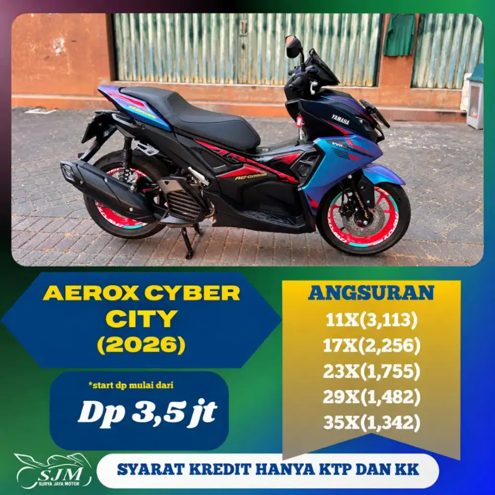 YAMAHA AEROX CYBERCITY 2026 KM 1RB ASLI