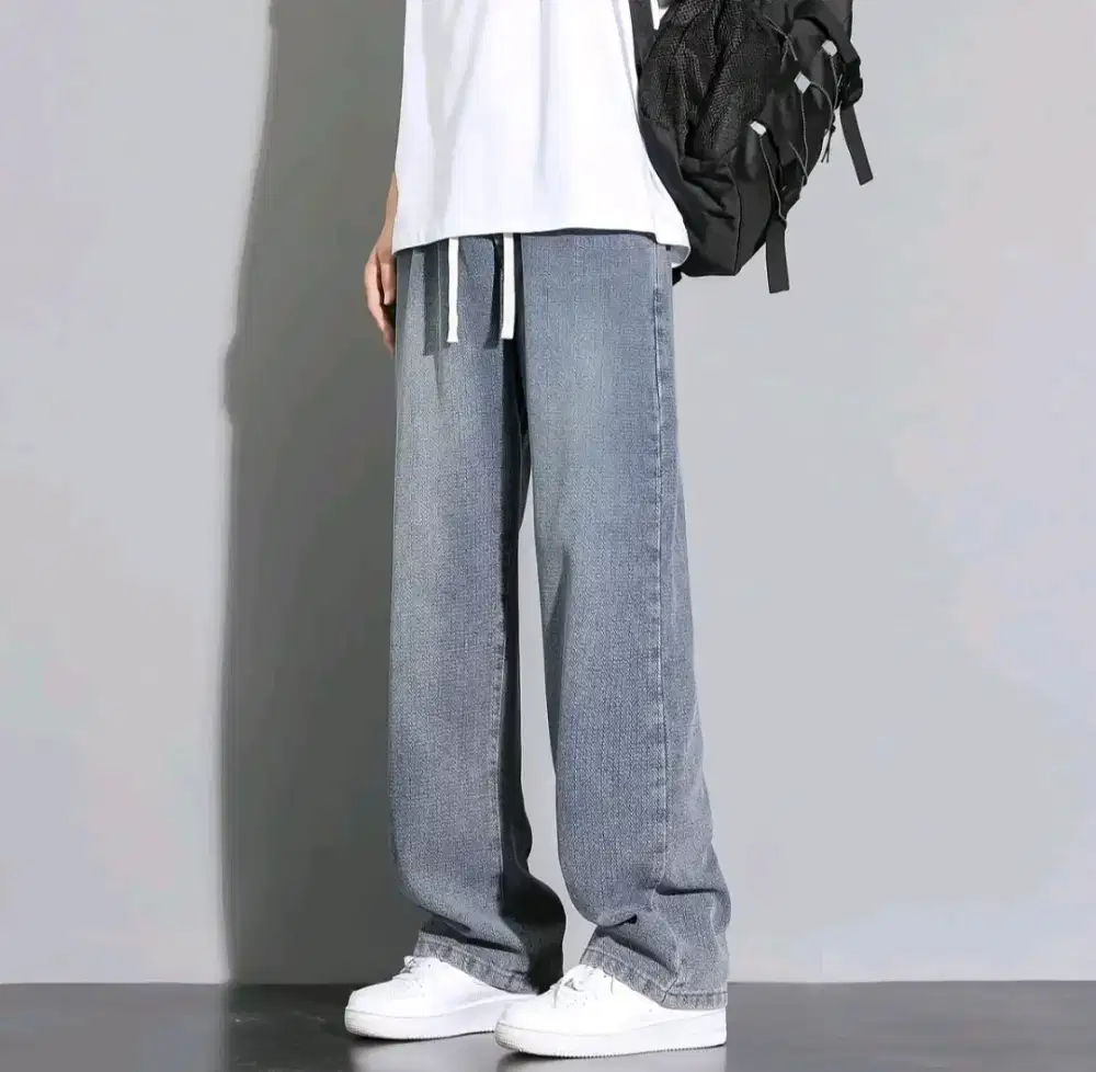 Jual Celana Jeans Unisex/ Celana Baggy Jeans Gombrong Denim Pangjang