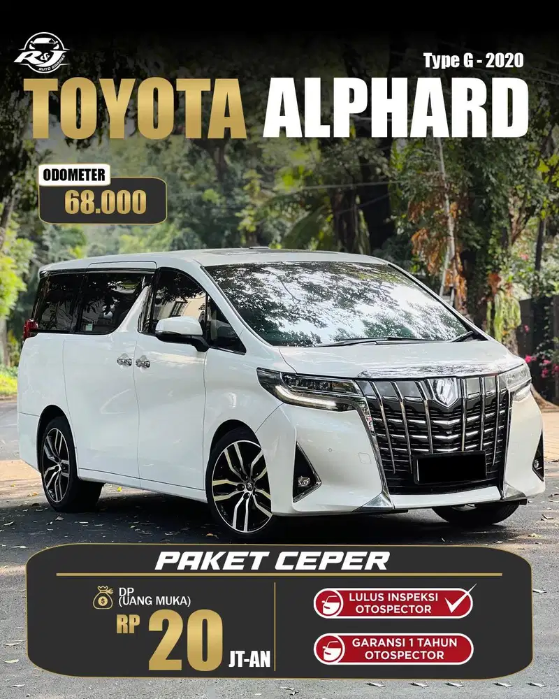 TDP 20JT!!! Toyota Alphard G atpm 2020 /2021