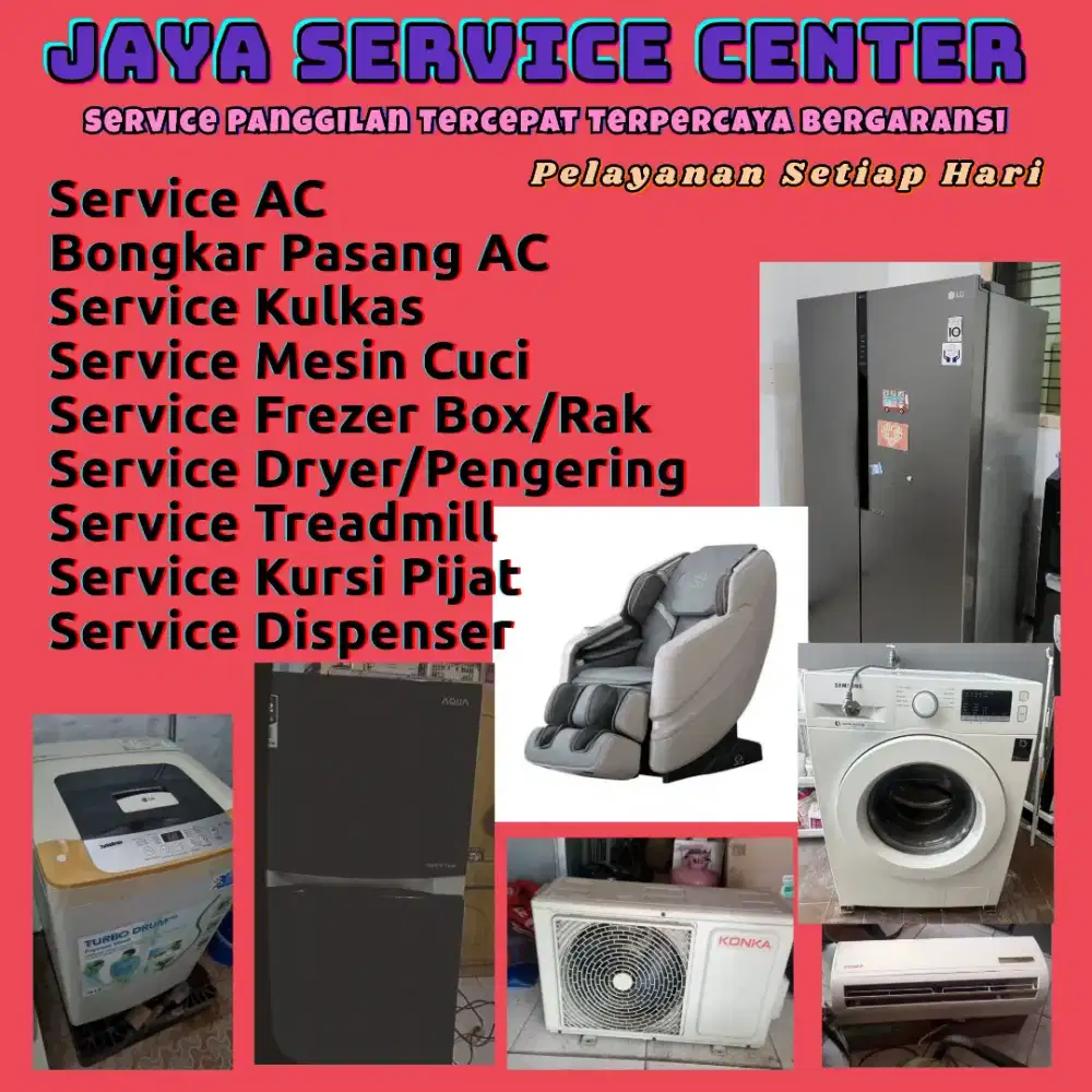 Service AC Bongkar Pasang AC Servis Mesin Cuci Kulkas Frezer Treadmill