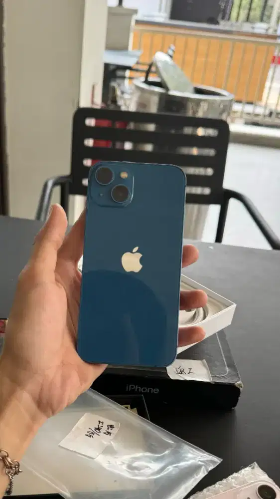 Iphone 13 biru basic 128Inter
