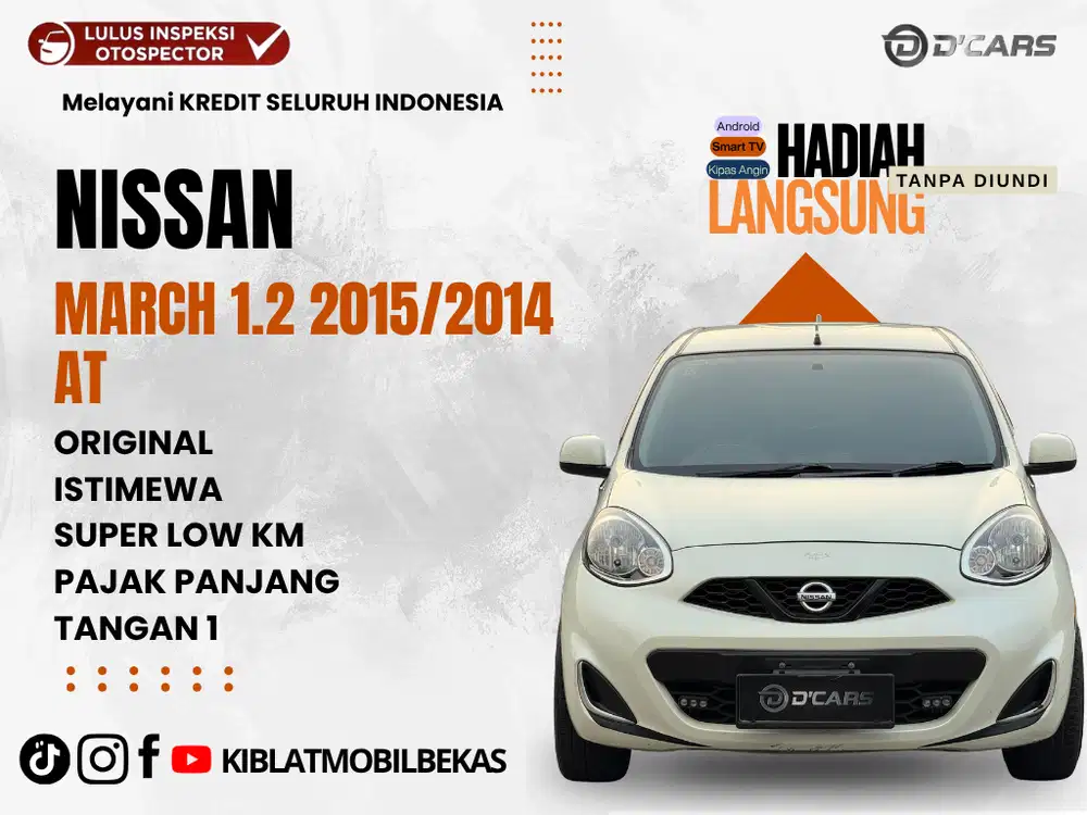 NISSAN MARCH 1.2 MATIC 2015/2014 SUPER LOW KM TANGAN 1