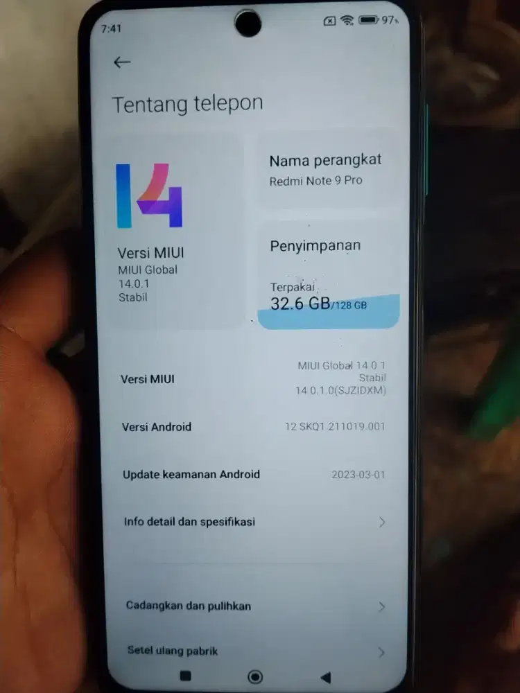 Jual xiomi redmi9 pro ram 8/128gb