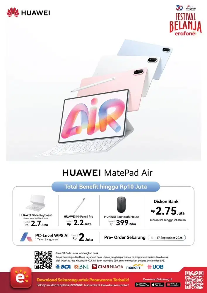 Pre order huwawei matepad air