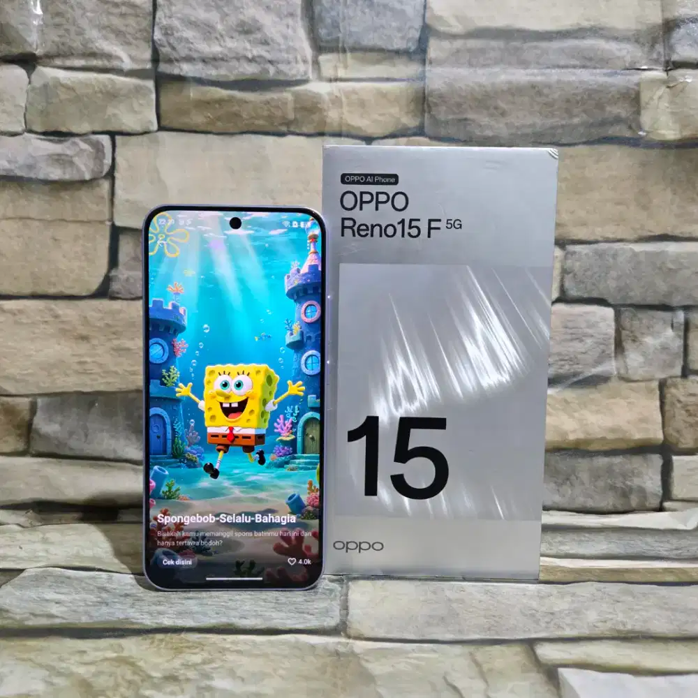 Oppo Reno 15F 5G 8/256 Blue Fulset segel mulus 98% Garansi panjang