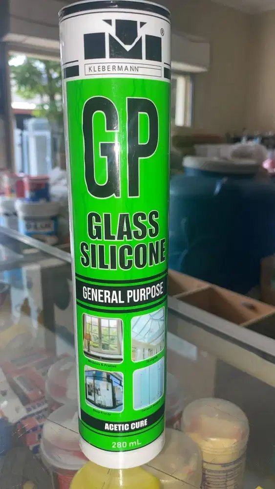 Lem glass silicone sealant merk kleberman