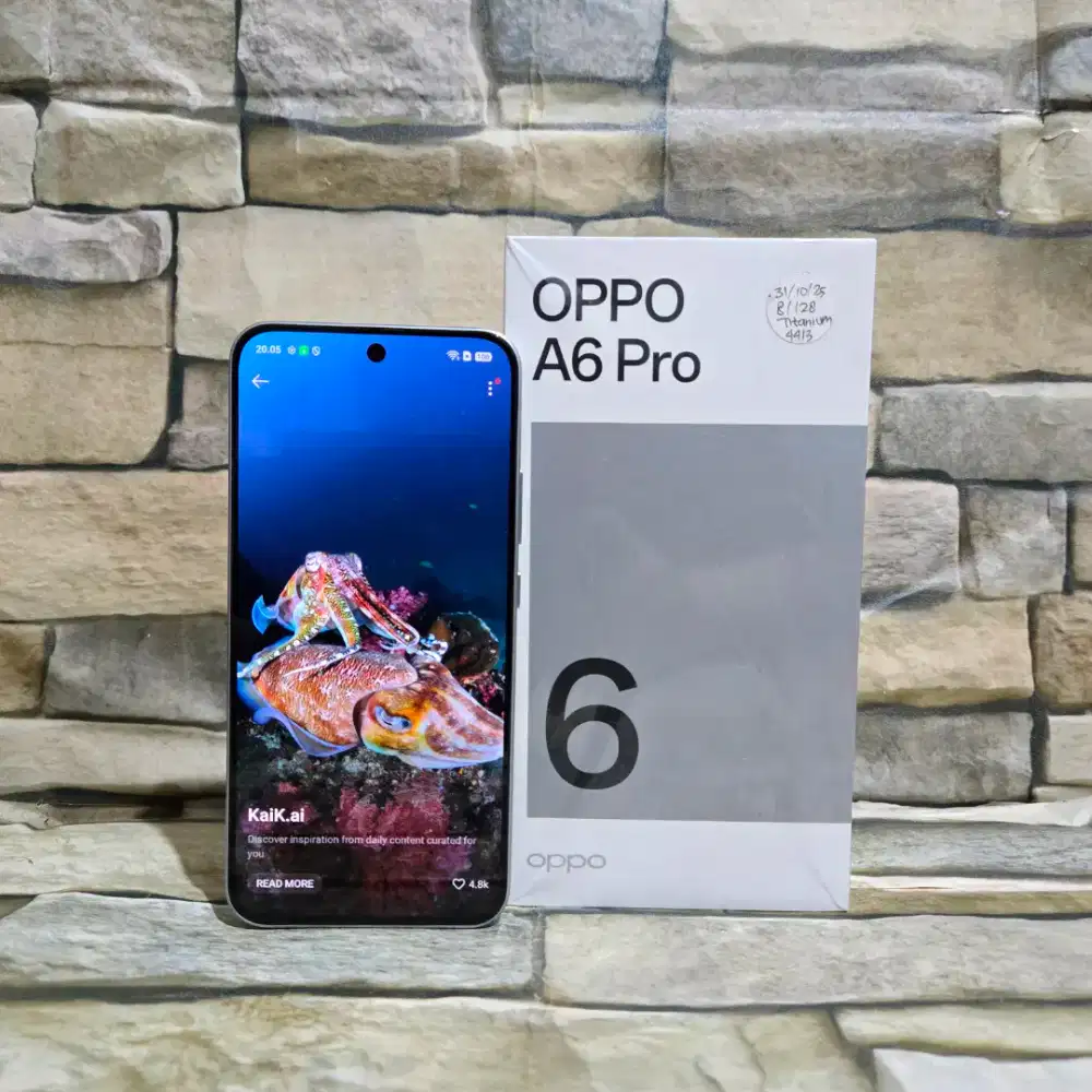 Oppo A6 Pro 4G 8/128 Titanium Fulset segel mulus 98% Garansi panjang