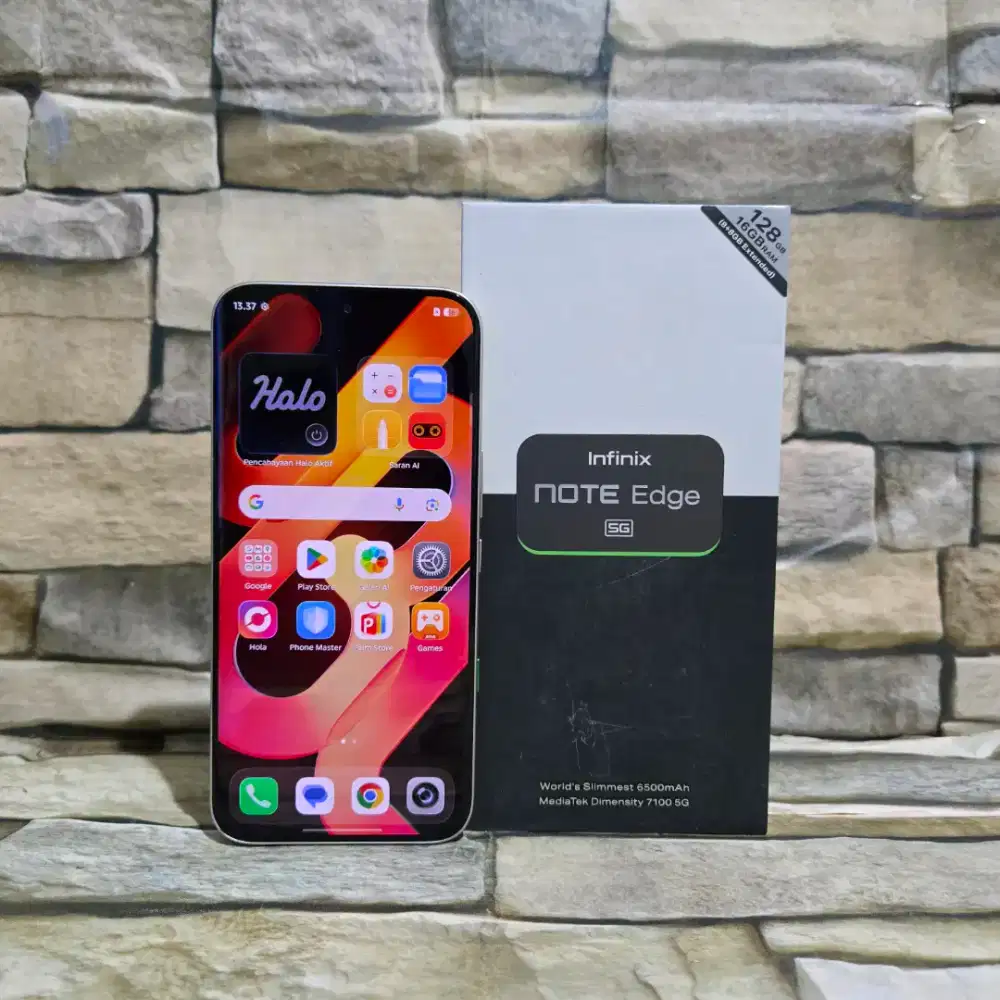 Infinix Note Edge 5G 8/128 Titanium Fullset Segel Normal Mulus 98%
