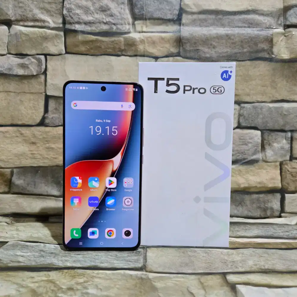 Vivo T5 Pro 5G 8/128 Pink Fulset segel mulus 98% Garansi panjang