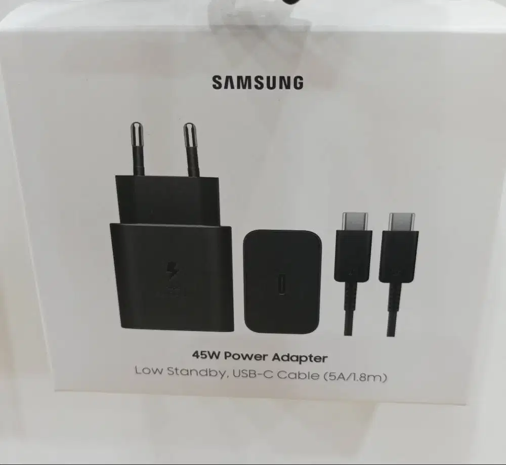 Adapter Charger Samsung Original 45 Watt dengan kabel c to c