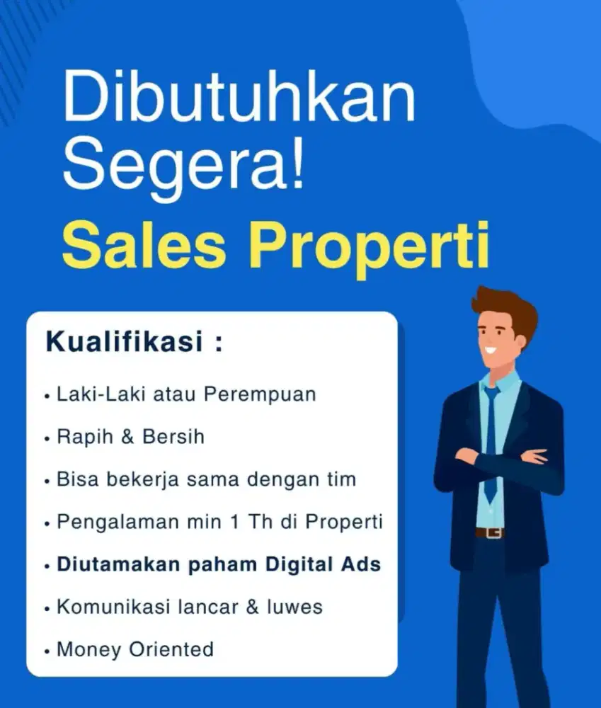 Dibutuhkan SALES PROPERTI