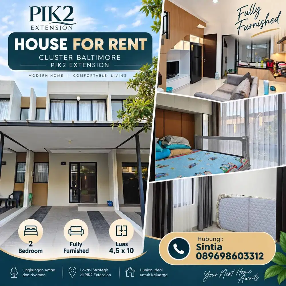 Rumah Disewakan Pik2 Extension Full Furnished