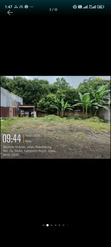 TANAH STRATEGIS DI RAWA KALONG – GUNUNG SINDUR, BOGOR